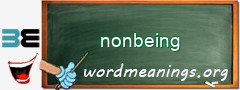 WordMeaning blackboard for nonbeing